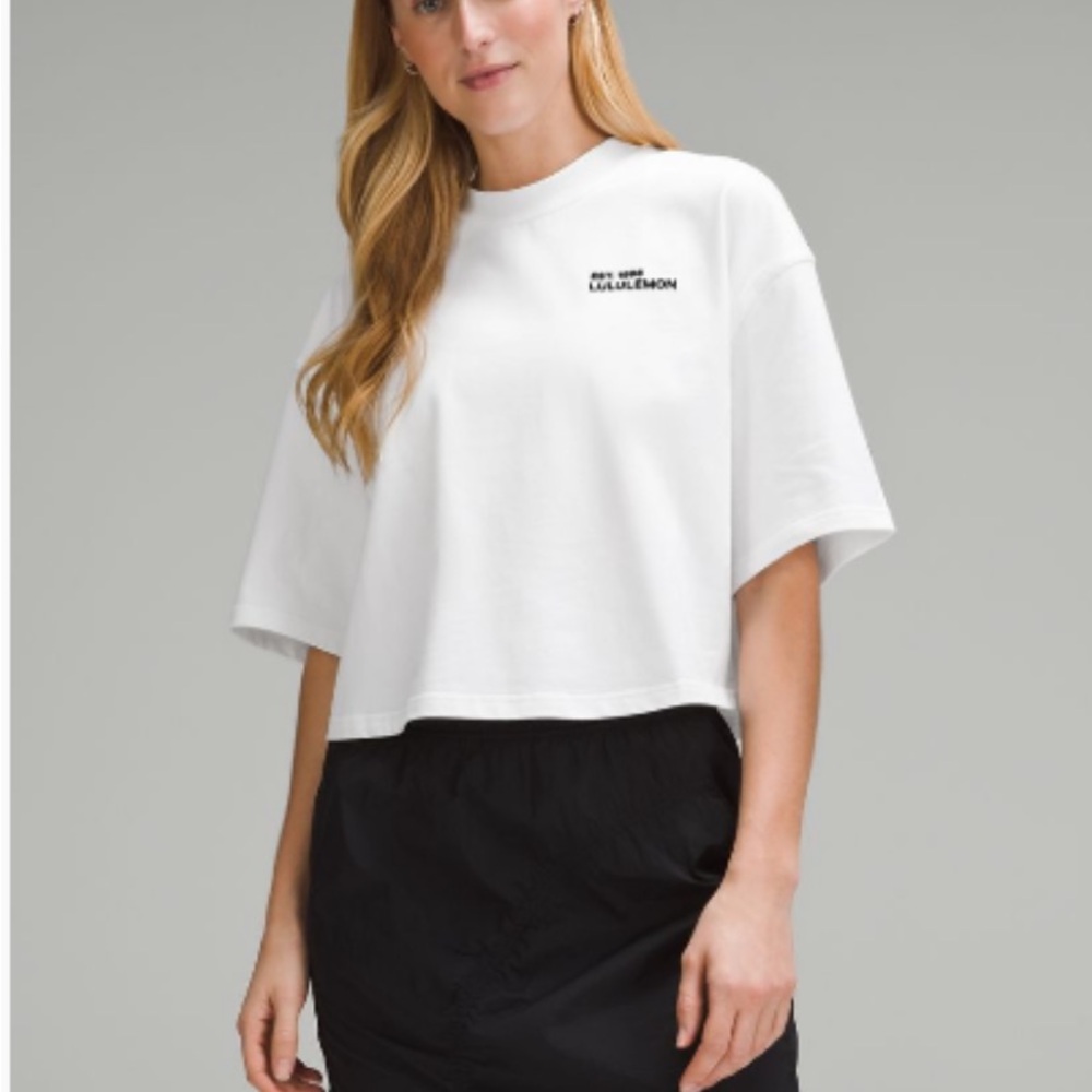lululemon athletica White Relaxed Crop Top